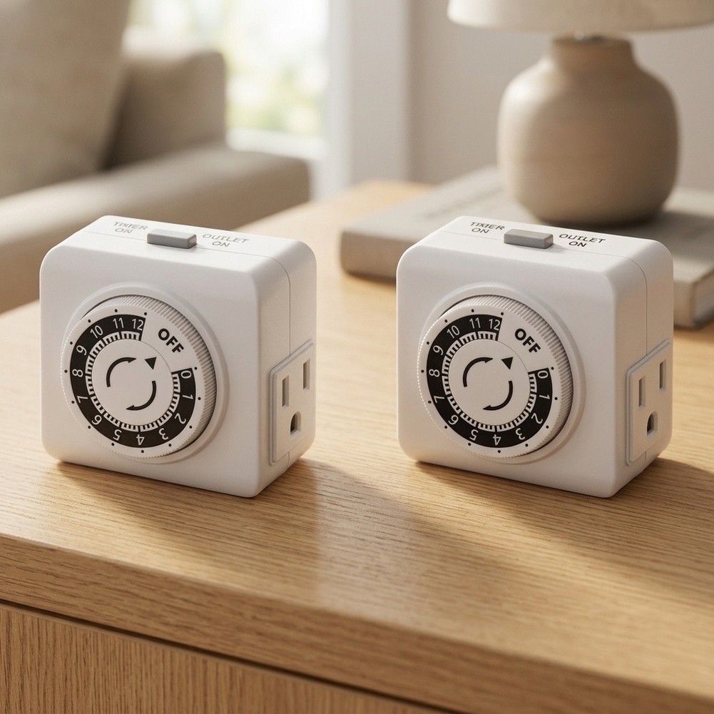 2 Pack 24 Hour Indoor Mechanic - Timer Dual Outlet 评论和价格