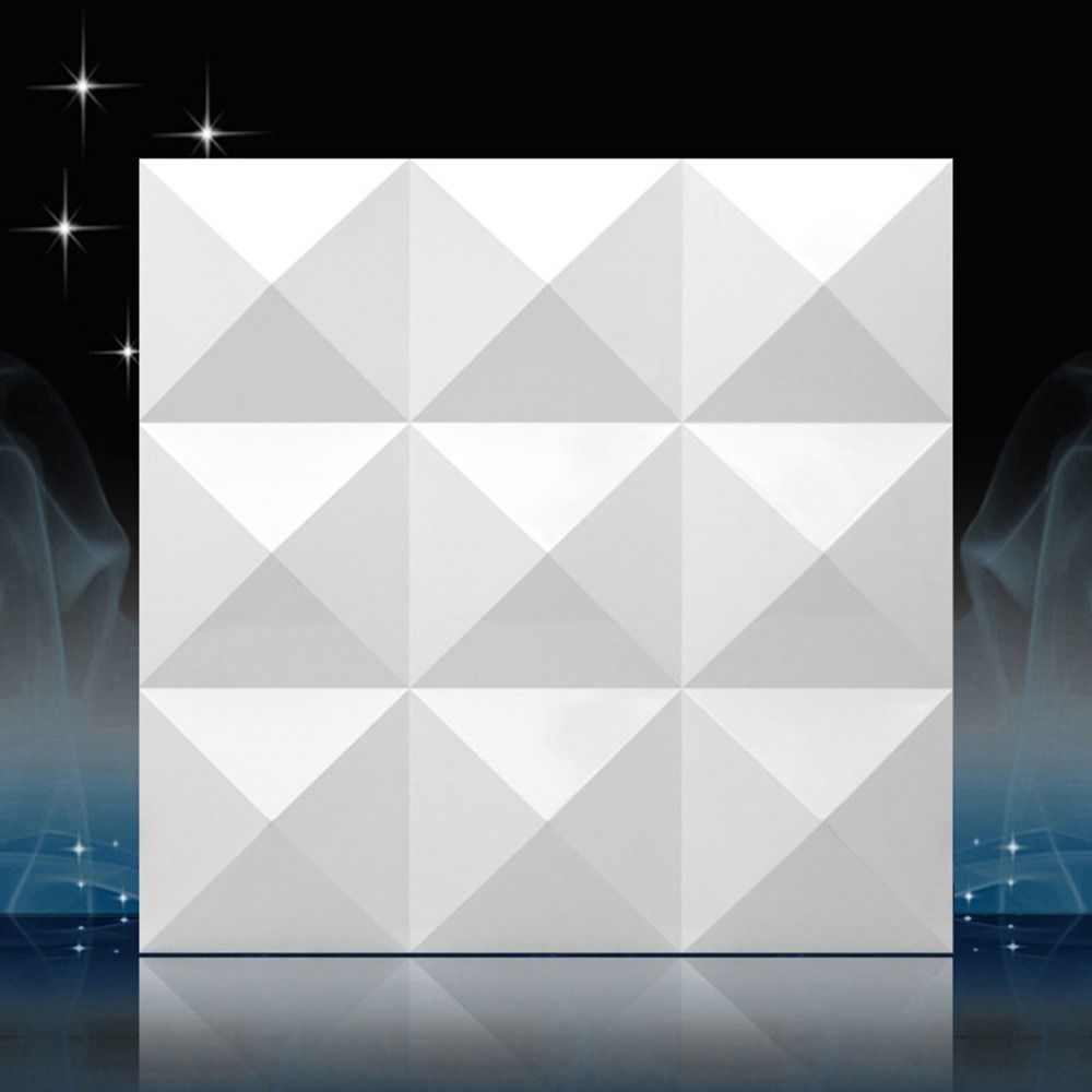 White 3D Wall Panel 50*50cm Em - Pvc Panel Background 评论和价格