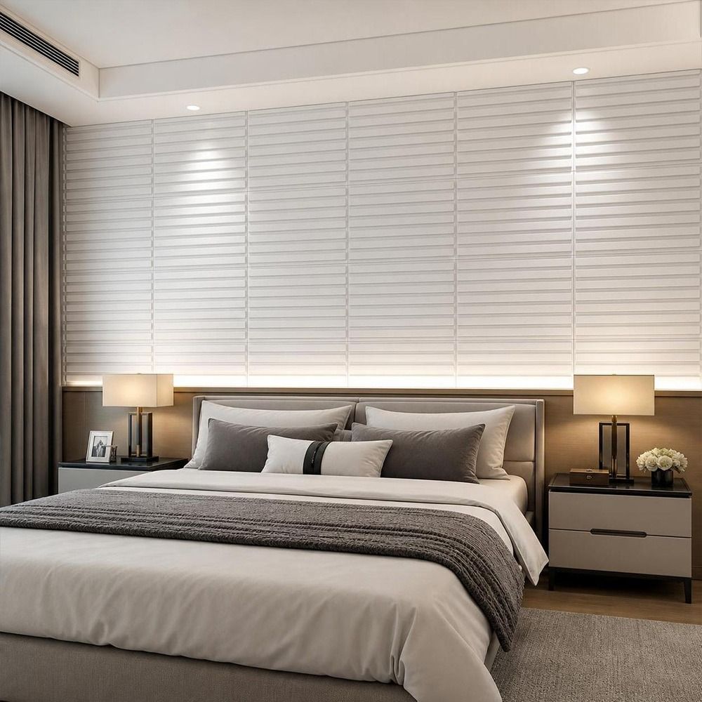 White 3D Wall Panel 50*50cm Em - Pvc Panel Background 评论和价格